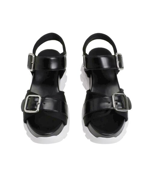 MERCURYDUO(マーキュリーデュオ)の「ダブルベルトスポサン(サンダル・レディース・オフホワイト/インディゴブルー/ブラック・36/38)」の11枚目の写真