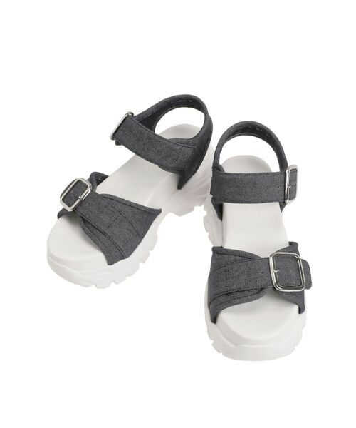 MERCURYDUO(マーキュリーデュオ)の「ダブルベルトスポサン(サンダル・レディース・オフホワイト/インディゴブルー/ブラック・36/38)」の18枚目の写真