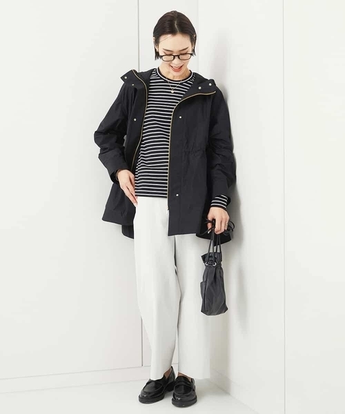 MICHEL KLEIN(ミッシェル・クラン)の「フード付きオーバーサイズコート(その他アウター・レディース・ブラック/アイボリー・38)」の8枚目の写真