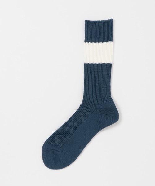 URBAN RESEARCH DOORS（アーバンリサーチドアーズ）の「『別注』Anonymous Ism×DOORS　シックストライプクルー（ソックス/靴下・メンズ・イエロー/ネイビー/ブラック・-）」の8枚目の写真