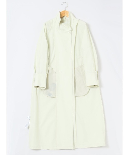 m.f.editorial（エムエフエディトリアル）の「【2WAY】m.f.エディトリアル レディース ストレッチ トレンチコート（トレンチコート・レディース・ベージュ/クリーム・MEDIUM/LARGE）」の8枚目の写真
