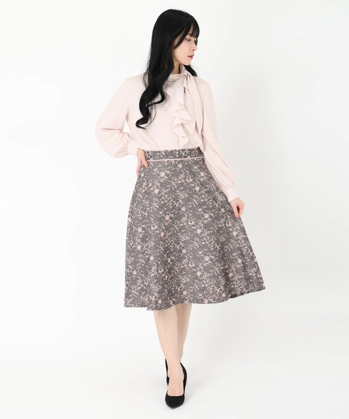 セール】フラワージャガードフレアスカート（スカート）｜STRAWBERRY  