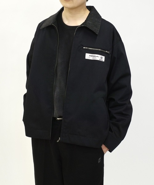 Sourcream(サワークリーム)の「セットアップ対応【Sourcream/サワークリーム】ツイルジップブルゾン(ブルゾン・メンズ・ブラック/チャコールグレー/ベージュ・FREE)」の4枚目の写真