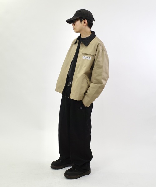 Sourcream(サワークリーム)の「セットアップ対応【Sourcream/サワークリーム】ツイルジップブルゾン(ブルゾン・メンズ・ブラック/チャコールグレー/ベージュ・FREE)」の6枚目の写真