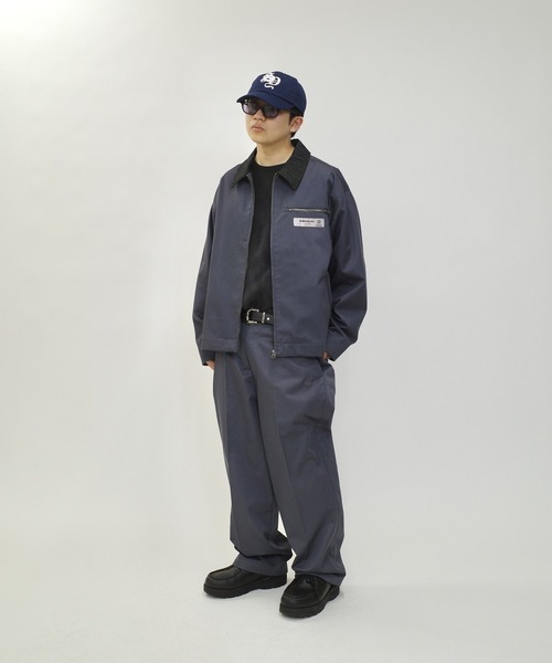 Sourcream(サワークリーム)の「セットアップ対応【Sourcream/サワークリーム】ツイルジップブルゾン(ブルゾン・メンズ・ブラック/チャコールグレー/ベージュ・FREE)」の7枚目の写真