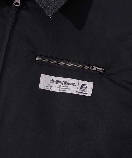 Sourcream(サワークリーム)の「セットアップ対応【Sourcream/サワークリーム】ツイルジップブルゾン(ブルゾン・メンズ・ブラック/チャコールグレー/ベージュ・FREE)」の11枚目の写真