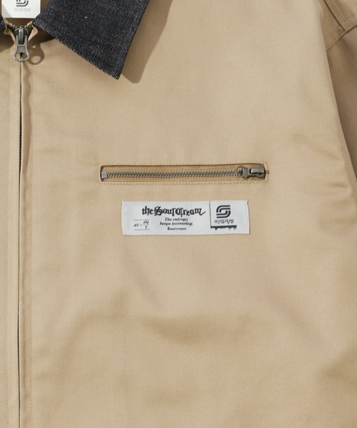 Sourcream(サワークリーム)の「セットアップ対応【Sourcream/サワークリーム】ツイルジップブルゾン(ブルゾン・メンズ・ブラック/チャコールグレー/ベージュ・FREE)」の14枚目の写真