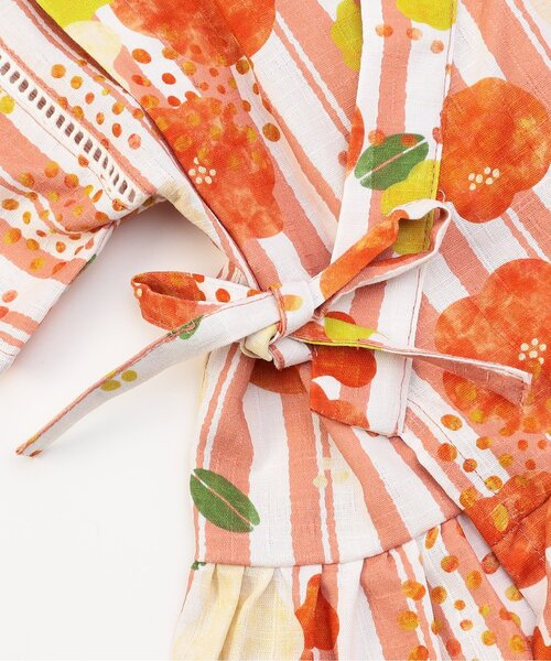 Ampersand（アンパサンド）の「【ジュニア対応】夏のおめかしフリル甚平（浴衣・キッズ・ラベンダー/ネイビー/ピンク/レッド・80/90/100/110/120/130/140）」の15枚目の写真