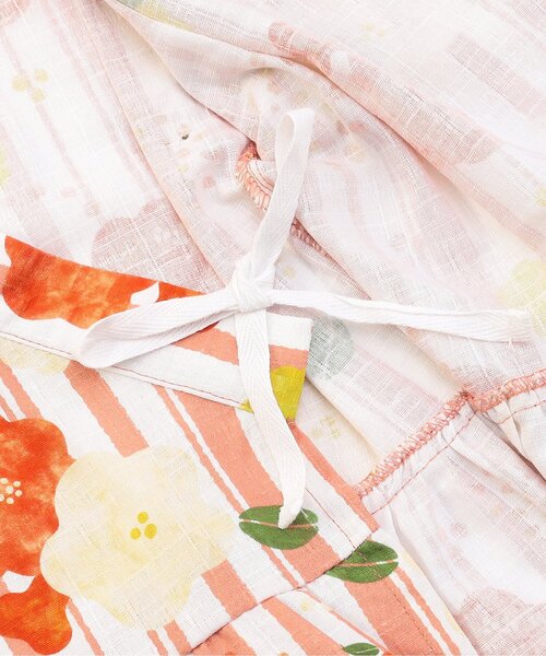 Ampersand（アンパサンド）の「【ジュニア対応】夏のおめかしフリル甚平（浴衣・キッズ・ラベンダー/ネイビー/ピンク/レッド・80/90/100/110/120/130/140）」の16枚目の写真