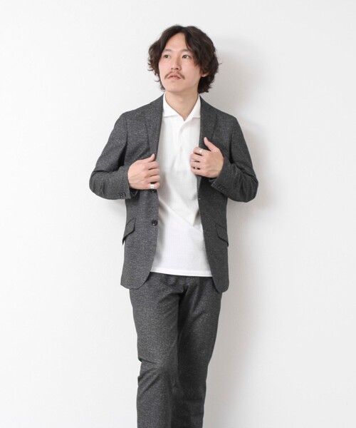 NOLLEY’S(ノーリーズ)の「《ビジカジ対応》ハイゲージサッカーストライプ ワンピースカラーポロ ビズポロ 25SS(ポロシャツ・メンズ・ホワイト/ネイビー/サックスブルー/ブルー系その他・S/M/L/XL)」の17枚目の写真