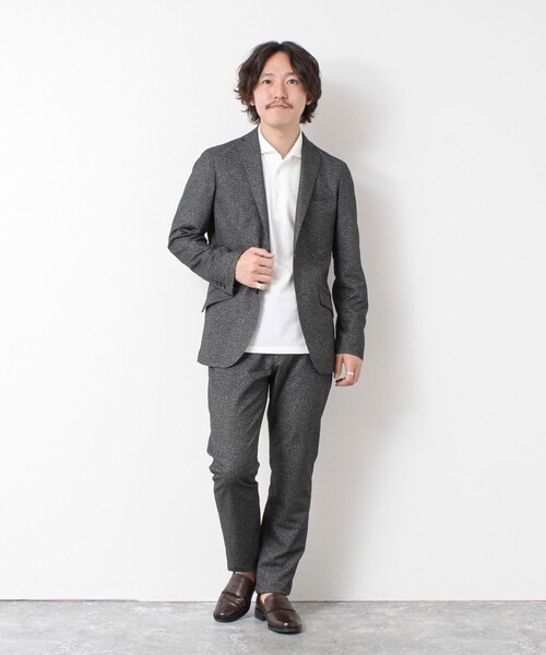 NOLLEY’S(ノーリーズ)の「《ビジカジ対応》ハイゲージサッカーストライプ ワンピースカラーポロ ビズポロ 25SS(ポロシャツ・メンズ・ホワイト/ネイビー/サックスブルー/ブルー系その他・S/M/L/XL)」の18枚目の写真