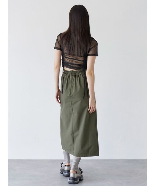 MURUA（ムルーア）の「ダブルウエストZIPスカート（スカート・レディース・アイボリー/カーキ/ブラック・2/1）」の7枚目の写真