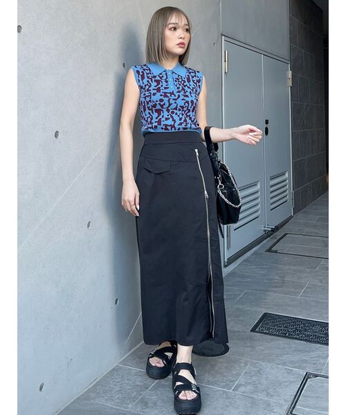 MURUA（ムルーア）の「ダブルウエストZIPスカート（スカート・レディース・アイボリー/カーキ/ブラック・2/1）」の17枚目の写真