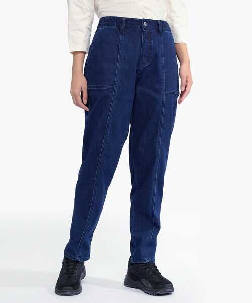 AIGLE（エーグル）の「ストレッチ レギュラーフィットテーパードデニムパンツ（デニムパンツ・レディース・ブラック/インディゴブルー・34/40/38/36）」の6枚目の写真