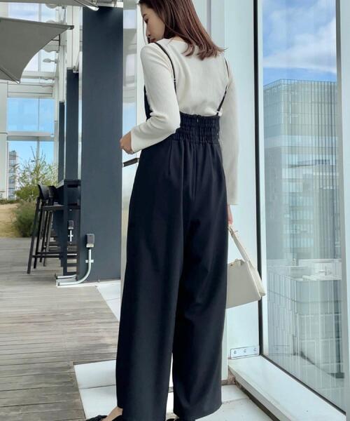 couture brooch(クチュールブローチ)の「【大人可愛い・肩紐調節可能】リボンキャミサロペット(サロペット/オーバーオール・レディース・グレー/ブラック・38/36/42/40)」の17枚目の写真