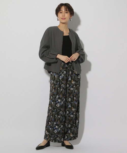 Elura(エルーラ)の「リネン混ブルゾン/316571(ブルゾン・レディース・ライトベージュ/チャコールグレー・LARGE/MEDIUM)」の10枚目の写真