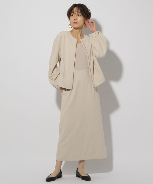 Elura(エルーラ)の「リネン混ブルゾン/316571(ブルゾン・レディース・ライトベージュ/チャコールグレー・LARGE/MEDIUM)」の14枚目の写真