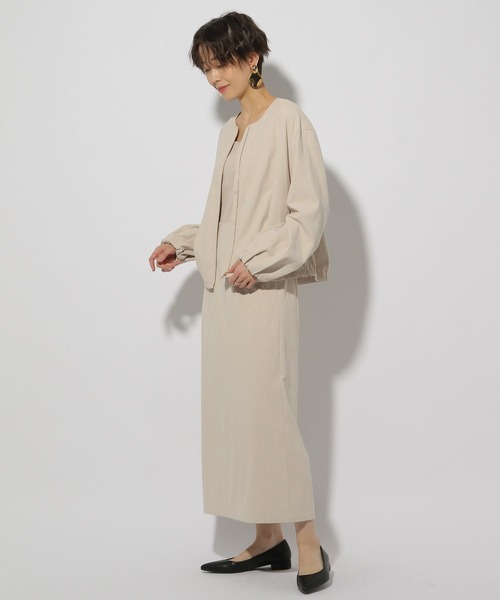 Elura(エルーラ)の「リネン混ブルゾン/316571(ブルゾン・レディース・ライトベージュ/チャコールグレー・LARGE/MEDIUM)」の16枚目の写真