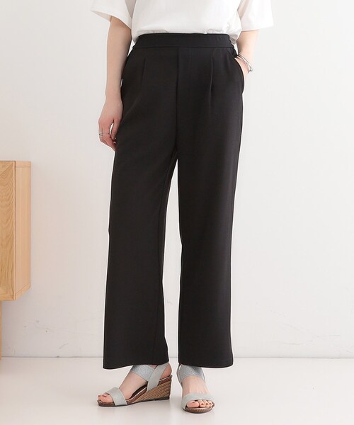 SHOO・LA・RUE（シューラルー）の「【洗える/しわになりにくい】脚のラインを拾いにくい スマートイージー ワイドパンツ（その他パンツ・レディース・チャコールグレー/ブラック/ベージュ・01/02/03/04）」の4枚目の写真