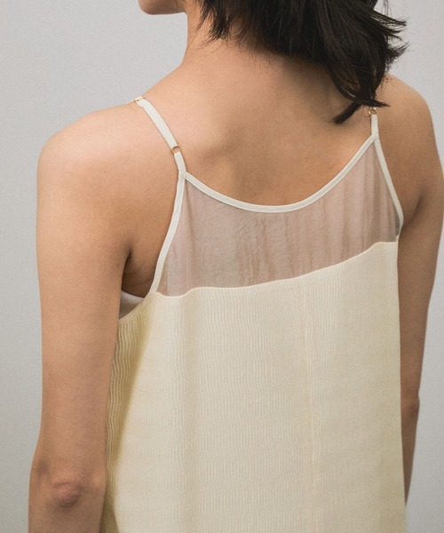 SALON adam et rope'（サロン アダム エ ロペ）の「グリースウェーブキャミワンピース（ワンピース・レディース・ブラック/キナリ・FREE）」の14枚目の写真