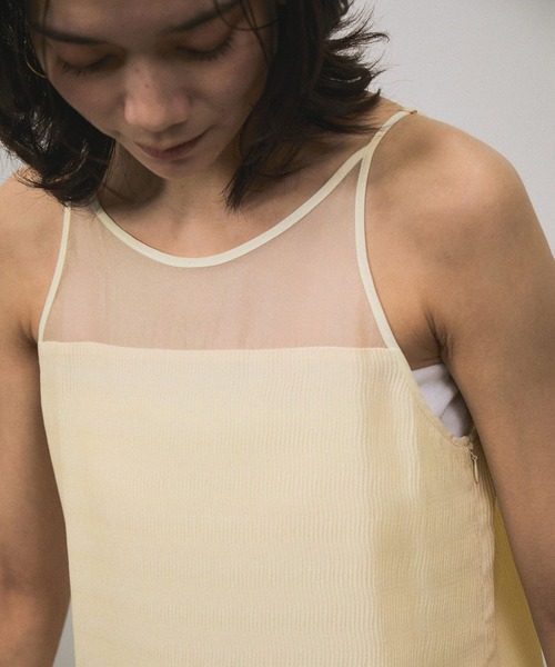 SALON adam et rope'（サロン アダム エ ロペ）の「グリースウェーブキャミワンピース（ワンピース・レディース・ブラック/キナリ・FREE）」の11枚目の写真