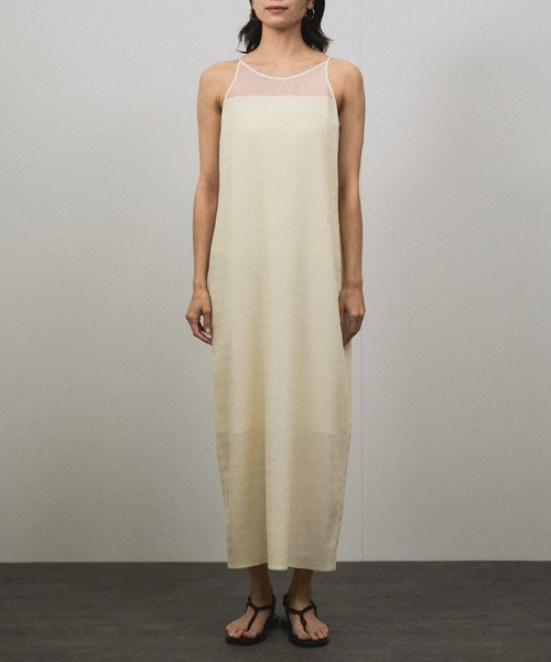 SALON adam et rope'（サロン アダム エ ロペ）の「グリースウェーブキャミワンピース（ワンピース・レディース・ブラック/キナリ・FREE）」の10枚目の写真