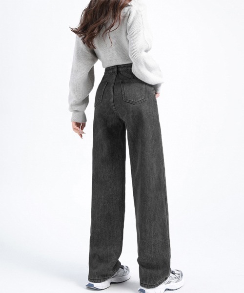 Miniministore(ミニミニストア)の「デニムパンツ ウエスト調整可能 ボトムス(デニムパンツ・レディース・ブラック/サックスブルー/インディゴブルー・M/L/XL/S)」の16枚目の写真