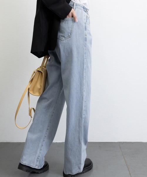 Miniministore(ミニミニストア)の「デニムパンツ ウエスト調整可能 ボトムス(デニムパンツ・レディース・ブラック/サックスブルー/インディゴブルー・M/L/XL/S)」の5枚目の写真