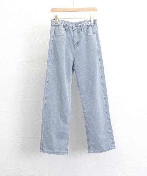 Miniministore(ミニミニストア)の「デニムパンツ ウエスト調整可能 ボトムス(デニムパンツ・レディース・ブラック/サックスブルー/インディゴブルー・M/L/XL/S)」の8枚目の写真