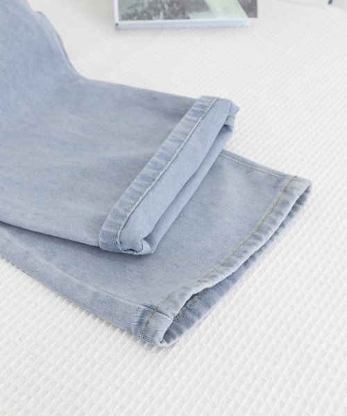 Miniministore(ミニミニストア)の「デニムパンツ ウエスト調整可能 ボトムス(デニムパンツ・レディース・ブラック/サックスブルー/インディゴブルー・M/L/XL/S)」の12枚目の写真