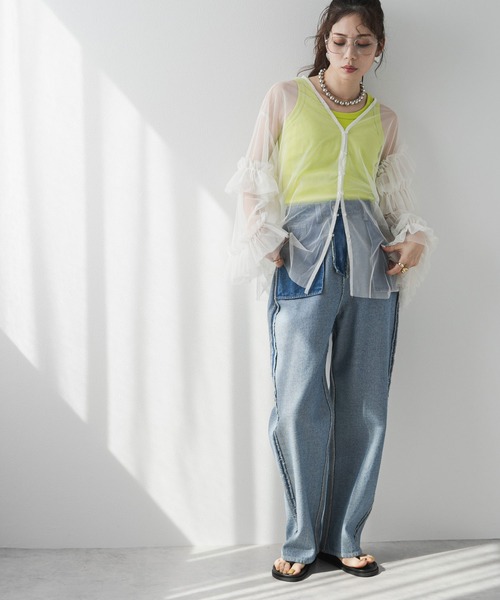 bohmal（ボマール）の「前後2wayアメスリカラータンクトップ（タンクトップ・レディース・ライム/ブルー/オレンジ/チェリーピンク・MEDIUM/LARGE）」の9枚目の写真