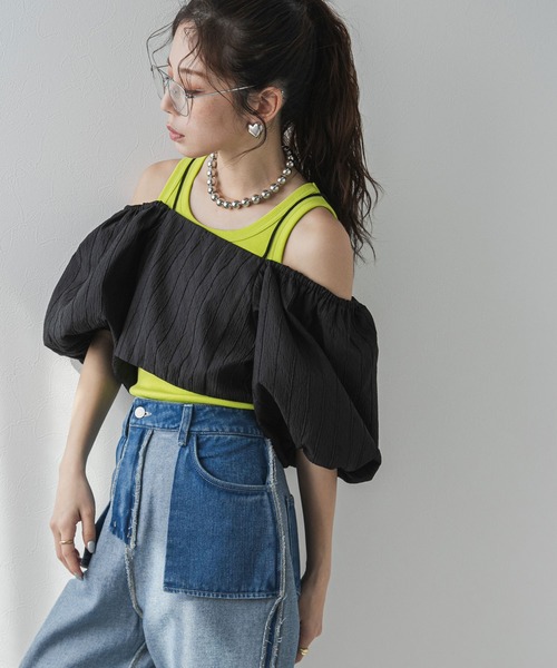 bohmal（ボマール）の「前後2wayアメスリカラータンクトップ（タンクトップ・レディース・ライム/ブルー/オレンジ/チェリーピンク・MEDIUM/LARGE）」の13枚目の写真