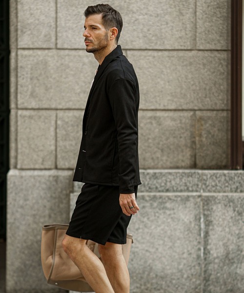 サマーリゾートショールセットアップ メンズ ショールカラー