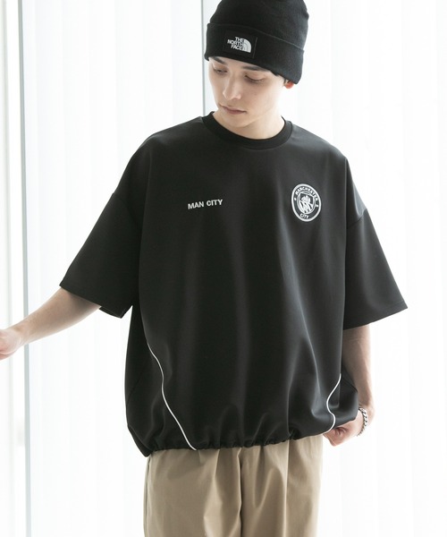 CORPUS SELECT(コーパストーキョー)の「【Manchester City/マンチェスターシティー】エンブレムロゴワッペン裾ドロスト半袖Tシャツ(Tシャツ/カットソー・メンズ・ネイビー/ホワイト/ブラック/チャコールグレー・M/L)」の8枚目の写真