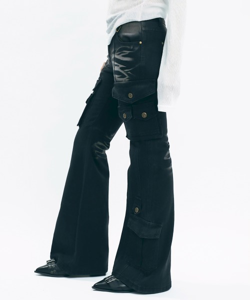 Y2k studs cargo pants フレアパンツ Y2k studs cargo pants フレア