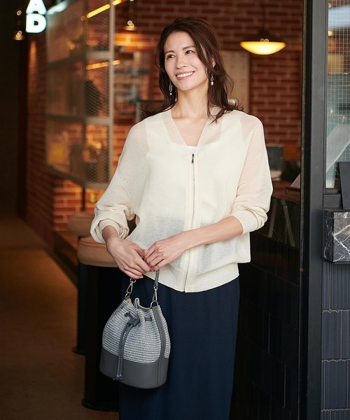 andrea cardone（アンドレアカルドネ）の「ラフィア2wayハンドルバッグ【andrea cardone/アンドレアカルドネ】（ショルダーバッグ・レディース・グレー/キャメル・フリー）」の16枚目の写真