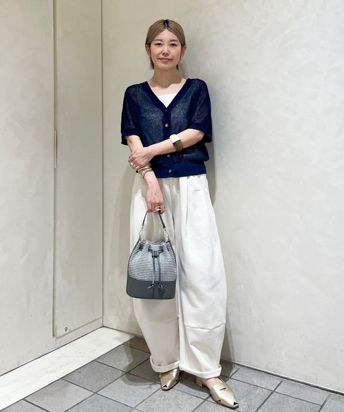 andrea cardone（アンドレアカルドネ）の「ラフィア2wayハンドルバッグ【andrea cardone/アンドレアカルドネ】（ショルダーバッグ・レディース・グレー/キャメル・フリー）」の7枚目の写真