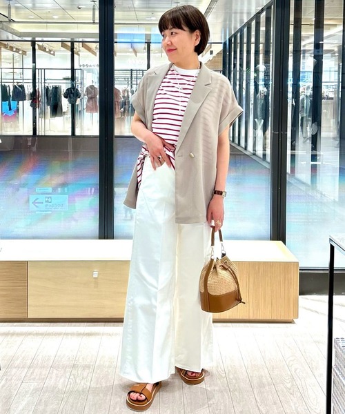 andrea cardone（アンドレアカルドネ）の「ラフィア2wayハンドルバッグ【andrea cardone/アンドレアカルドネ】（ショルダーバッグ・レディース・グレー/キャメル・フリー）」の10枚目の写真