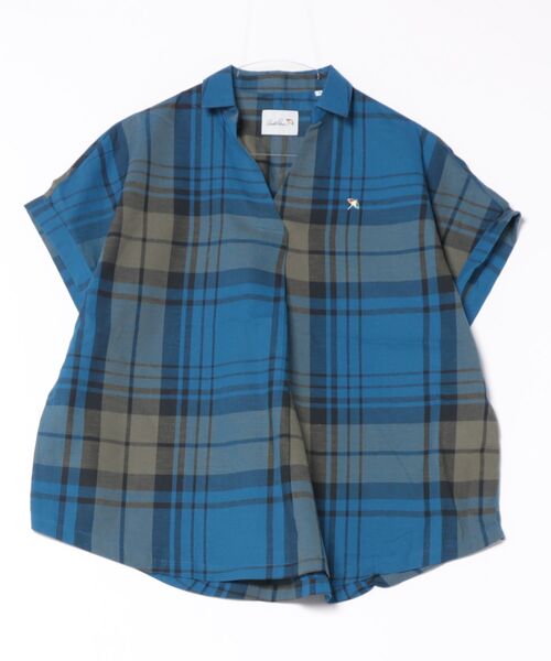 Arnold Palmer（アーノルドパーマー）の「マドラスチェック スキッパー ブラウス（シャツ/ブラウス・レディース・ブルー/ワイン/ベージュ/イエロー・M/L/S）」の22枚目の写真