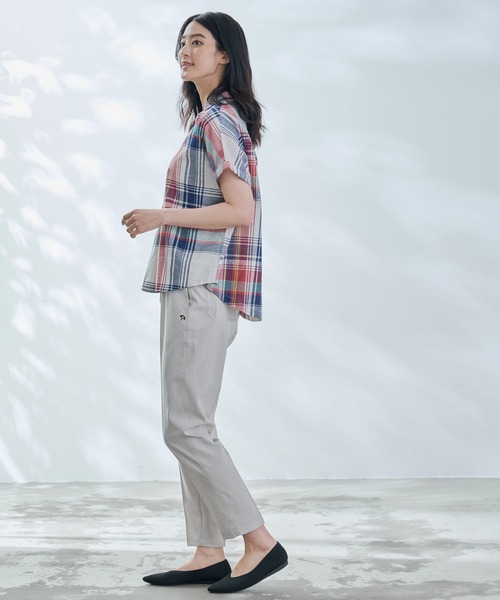 Arnold Palmer（アーノルドパーマー）の「マドラスチェック スキッパー ブラウス（シャツ/ブラウス・レディース・ブルー/ワイン/ベージュ/イエロー・M/L/S）」の13枚目の写真