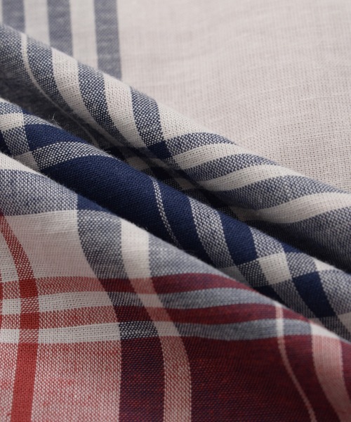 Arnold Palmer（アーノルドパーマー）の「マドラスチェック スキッパー ブラウス（シャツ/ブラウス・レディース・ブルー/ワイン/ベージュ/イエロー・M/L/S）」の20枚目の写真