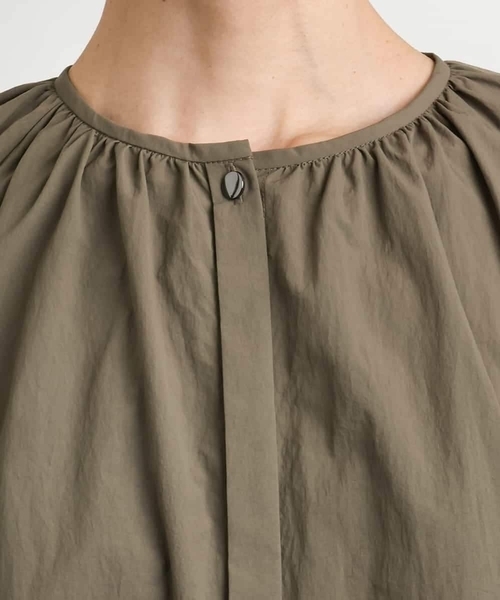 MICHEL  / ミッシェルクラン [ドライタッチ]ギャザーブラウス 無地(セットアップ対応) ミッシェルクラン MICHEL KLEIN [ドライタッチ]ギャザーブラウス