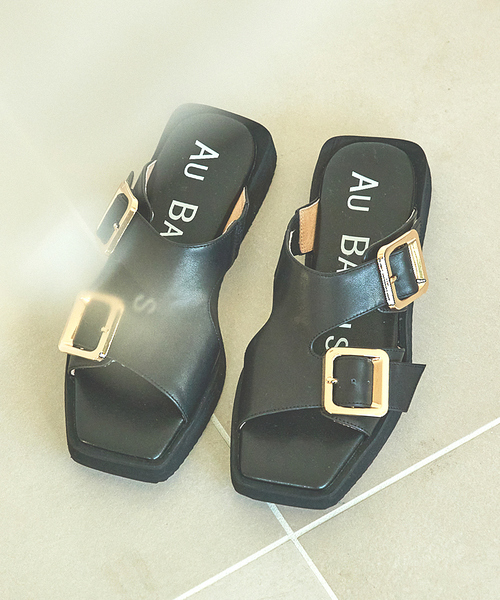 Au BANNISTER(オゥバニスター)の「ダブルペルト ボリュームソールサンダル(サンダル・レディース・ブラック/アイボリー/ブラウン系その他・S/M/L)」の3枚目の写真