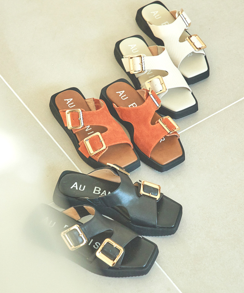 Au BANNISTER(オゥバニスター)の「ダブルペルト ボリュームソールサンダル(サンダル・レディース・ブラック/アイボリー/ブラウン系その他・S/M/L)」の10枚目の写真