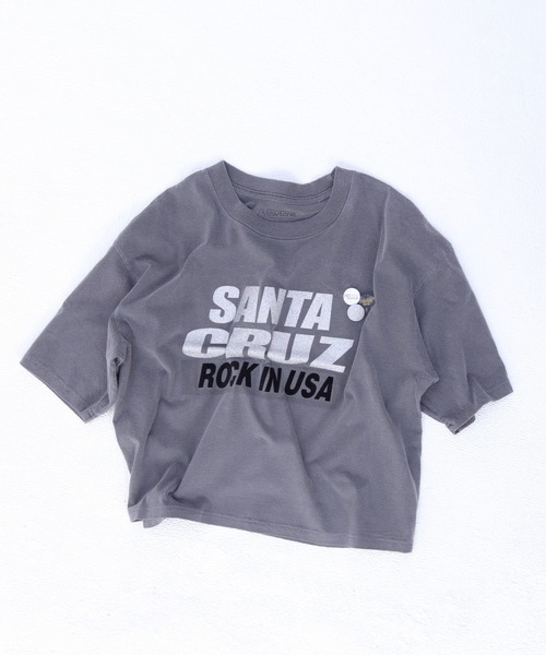 DRESSLAVE（ドレスレイブ）の「NEWTONE / CITY Tee(オーバーサイズロゴTシャツ SS25TSCCITY)（Tシャツ/カットソー・レディース・ベージュ/グレー・36）」の2枚目の写真