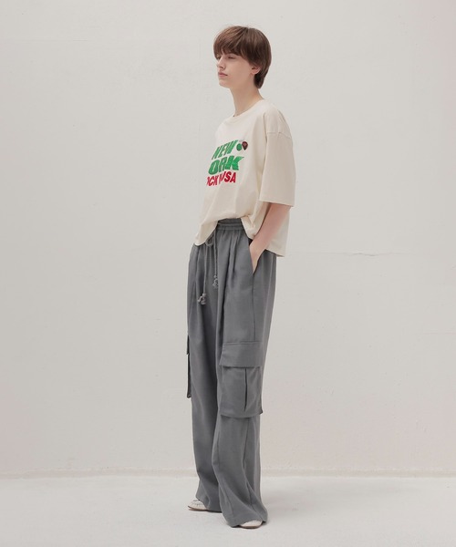 DRESSLAVE（ドレスレイブ）の「NEWTONE / CITY Tee(オーバーサイズロゴTシャツ SS25TSCCITY)（Tシャツ/カットソー・レディース・ベージュ/グレー・36）」の9枚目の写真