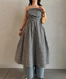 efill | サマー チェック ベア ワンピース(ワンピース)