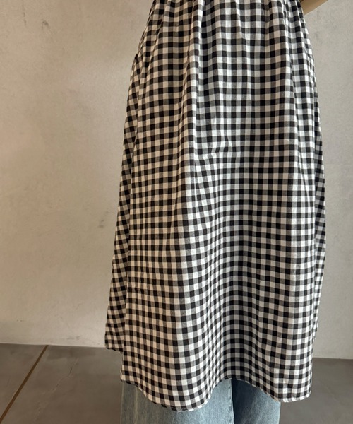 efill（エフィル）の「サマー チェック ベア ワンピース（ワンピース・レディース・ブラック・FREE）」の7枚目の写真