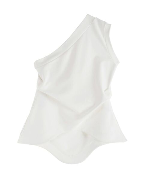 ROUND HEM ONE SHOULDER TOP / ラウンドヘムワンショルダー