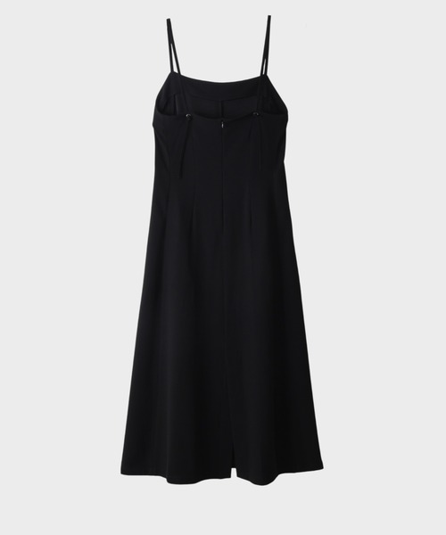 CINOH(チノ)の「BACK SATIN GEORGETTE DRESS(ワンピース・レディース・ライトグレー/ブラック・38/36)」の4枚目の写真